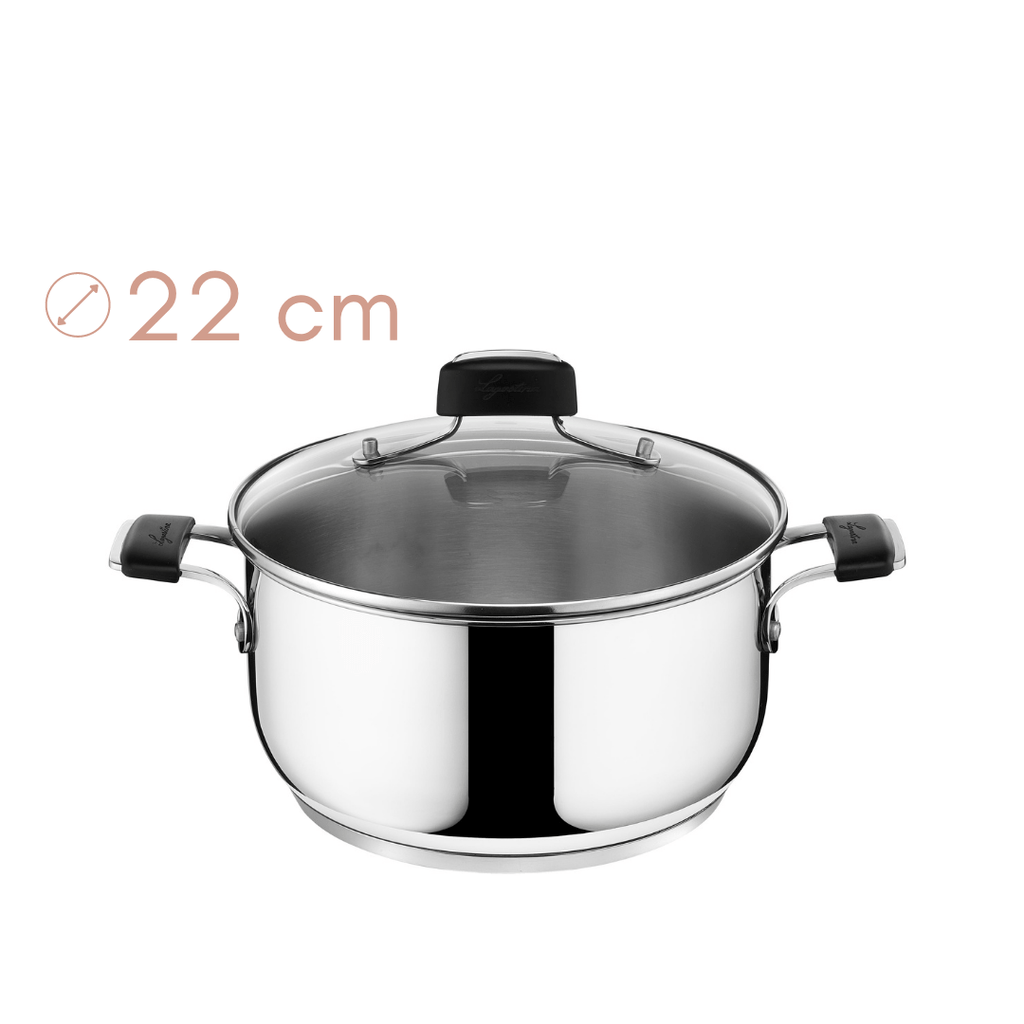 INOX lonec s pokrovko Tempra - 22 cm Lagostina - Chef Bruni